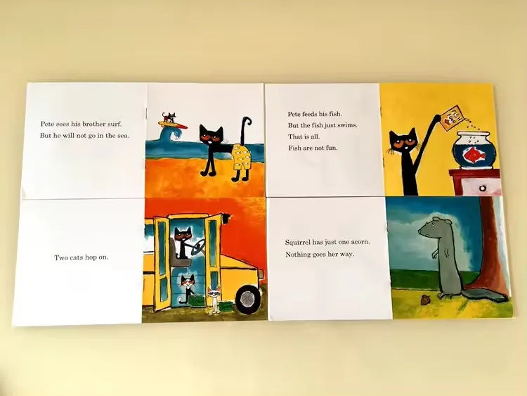 Pete the Cat 12 Books Set I Can Read English Picture Story for Children Early Education Pocket Size Reading Material