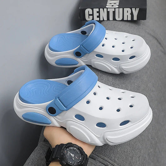 Summer Men's Thick-Soled Non-Slip Breathable Toe-Cap Sandals Casual Beach Slippers Plus Size Multicolor Men Shoes