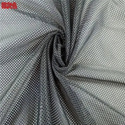 High-grade Black Fishnet Mesh Fabric By Meters for Chairs Bags Cradles Sewing Plain Summer Polyester Textile Wearable Breathable