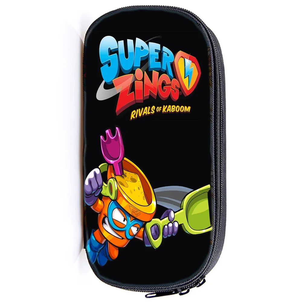 Super Zings Pencil Case Kids Pencil Holder Funny Superzings Printed Pen Bag Students Cute Bag Teens Bag Boy Girl for School