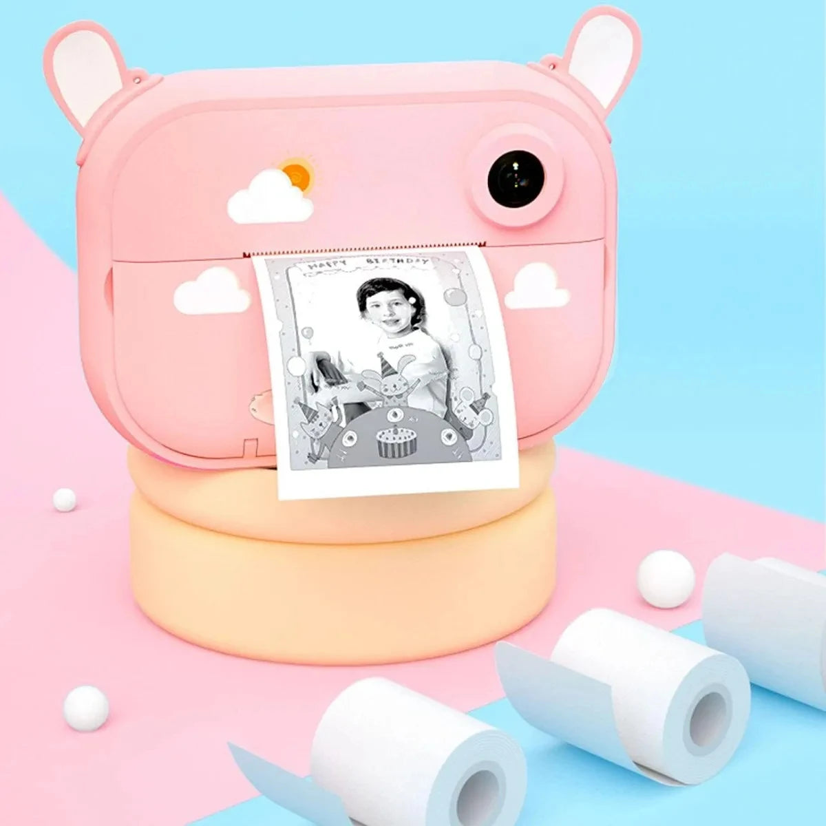 12 Rolls Kids Instant Camera Refill Print Paper Film Coreless Thermal Print For 57mm Portable Cash Registers Mobile Printer