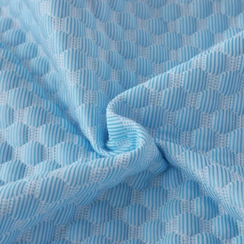 1-4PCS 48x74cm Ice Bean Pillowcase Summer Cooling Solid Color Cool Touch Fabric Washable for Air Conditioning Room