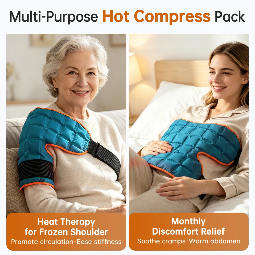 2PCS Self-Absorbing Water Ice Pack Reusable Cold Hot Compress Shoulder Wrap Knee Pad Gel Pack For Joint Injuries Muscle Sprain