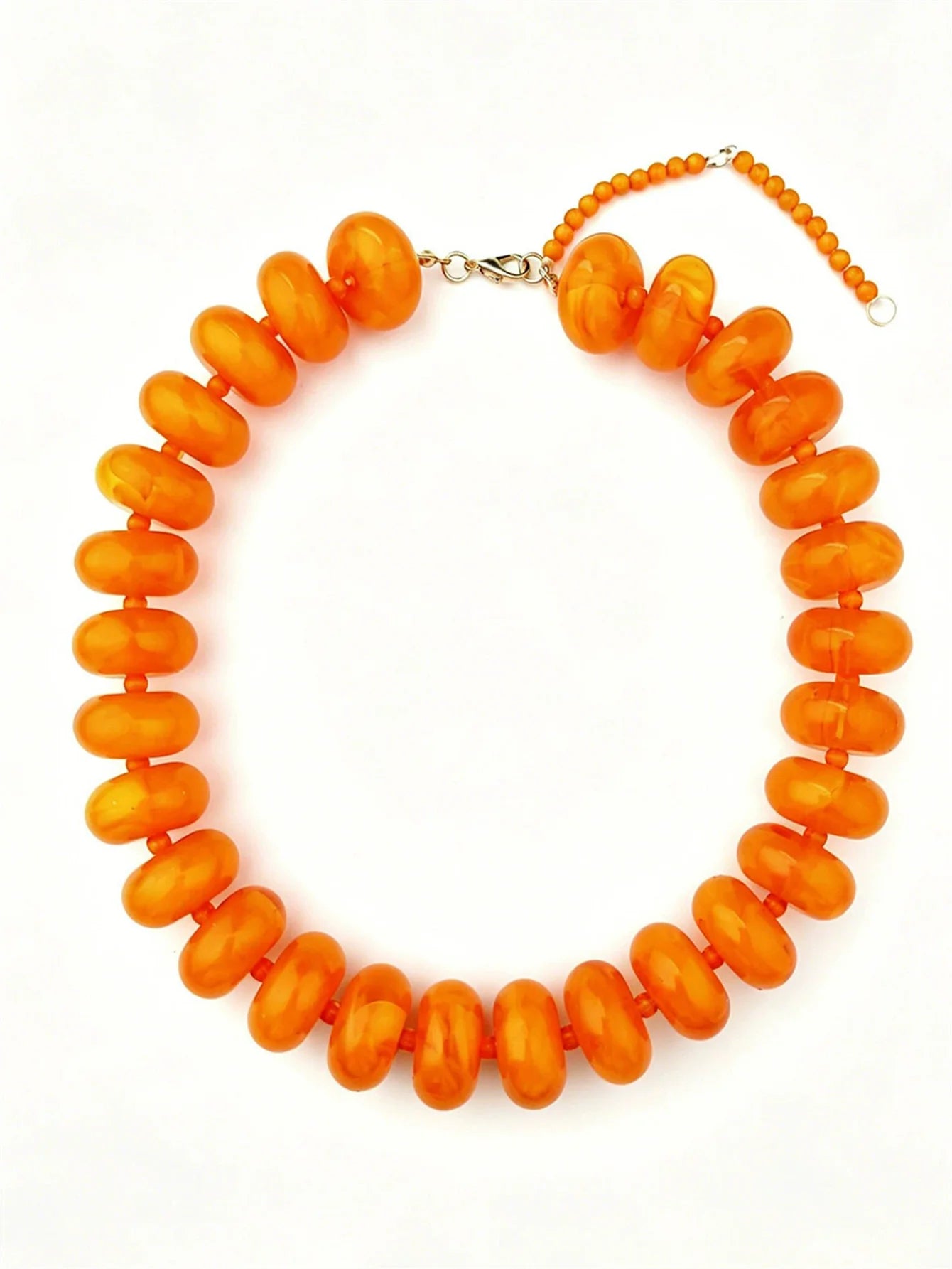 Bohemian Fashion Casual Dopamine Resin Bead Necklace Charms Chunky Jewelry Suitable for Women Daily Vacation Wear