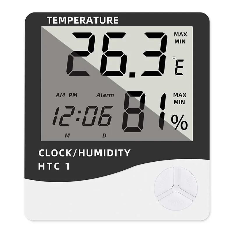 Indoor LCD Digital Thermometer Hygrometer - Electronic Temperature & Humidity Meter Sensor Gauge Weather Station for Home