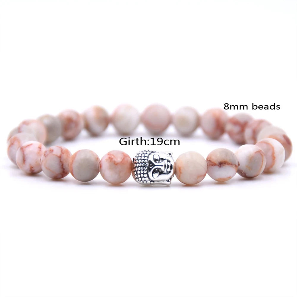 SANSHI Natural Stone Beads Bracelet For Women Men Amethysts Crystals Jewelry Agates Elastic Bangle Bracelets Gift