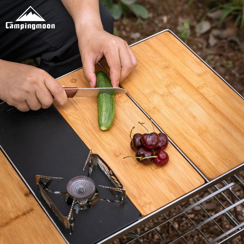 CAMPINGMOON Bamboo Board BBQ CK-P25 Portable Bbq Accessories Outdoor Camping IGT Wooden Table Top Dish Food d Tray