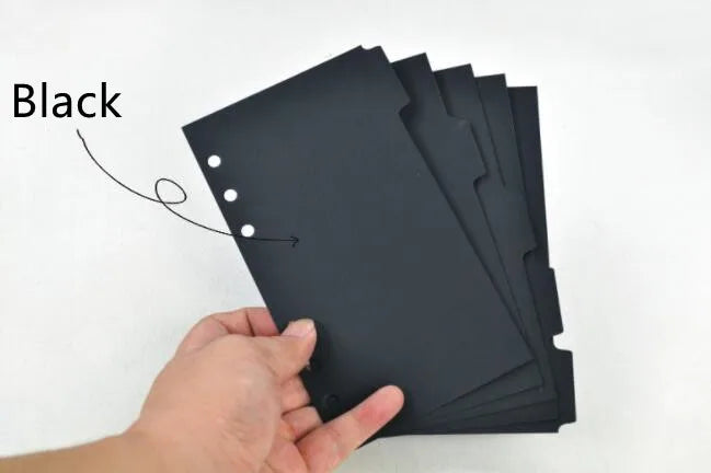 A5 A6 A7 Black White Loose Leaf Notebook Refill Spiral Binder Inner Page Grid Blank Line Diary Agenda PlannerSchool Stationery