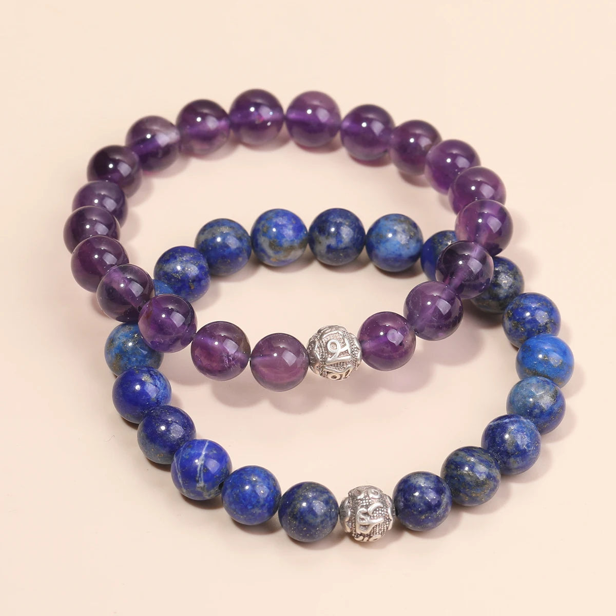 S925 Sterling Silver Natural Stone Bracelet Amethyst  Lava Stone Dragon Pattern Bracelet Jewelry Gift Pulsera De Plata 925