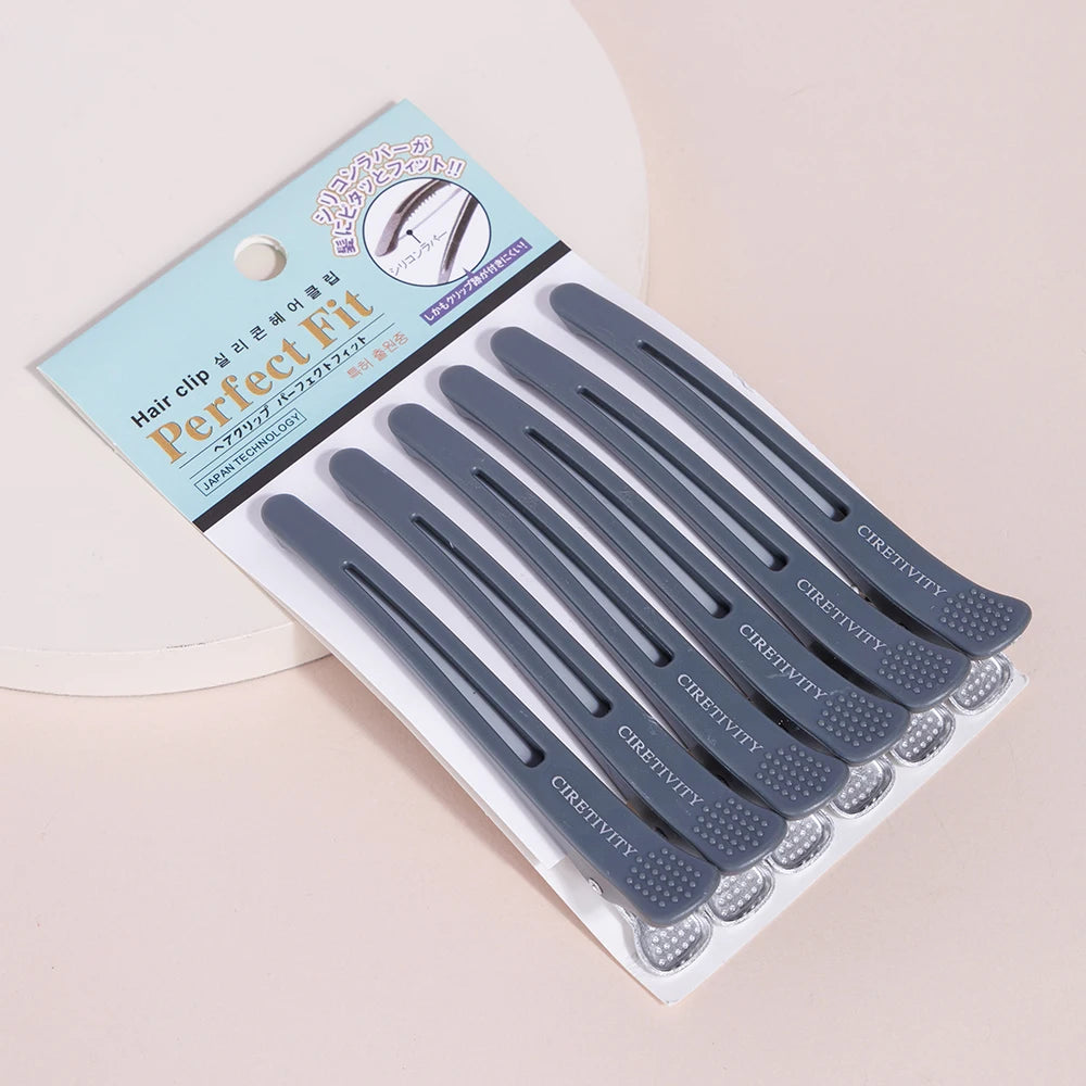 6Pcs Hairdressing Clamps Women's Claws Section Clips Barber Crocodile Hairpin Salon Styling Tools Hair Accessories