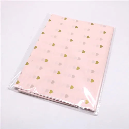 10pcs Gold Tissue Paper DIY Gift Wrapping Paper  Handmade Craft  Leopard Star Pattern  Floral Packaging Material Arts Supplies