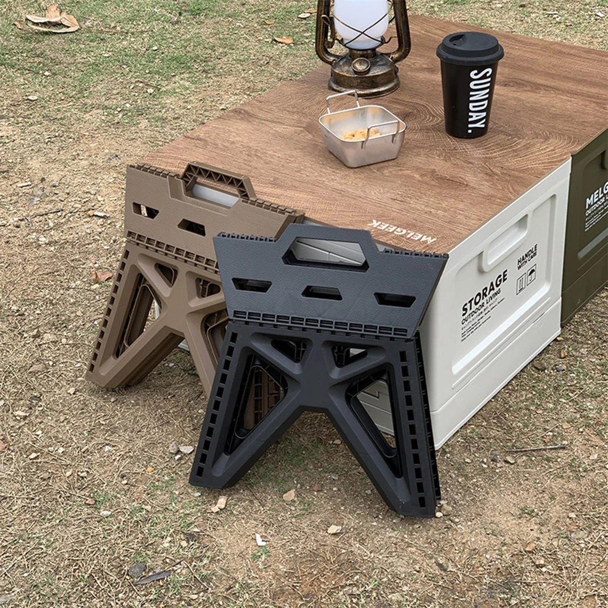 Portable Folding Chair High Load Bearing Durable Foldable Small Stool for Indoor/Outdoor Use, Camping, Hiking, Fishing, BBQ