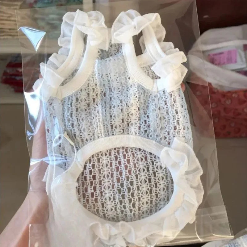 Summer Clothes for Cat Dog Vest Mesh Dog Clothes for Small Dog Sleeveless Summer Cat Clothes Cooling PuppyPet Chihuahua Teddy