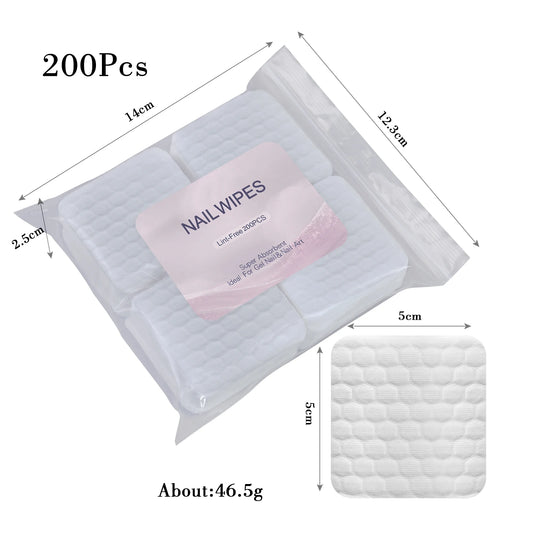 Nail Polish Remover Wipes Nail Cleaning Pads, Non Woven Nail Pads For Women Girl Beauty Salon