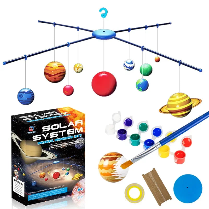 Solar System Model STEM 3D Assembly Toy 8 Planets Projection Device Kids Early Education Learning Science Enlightenment