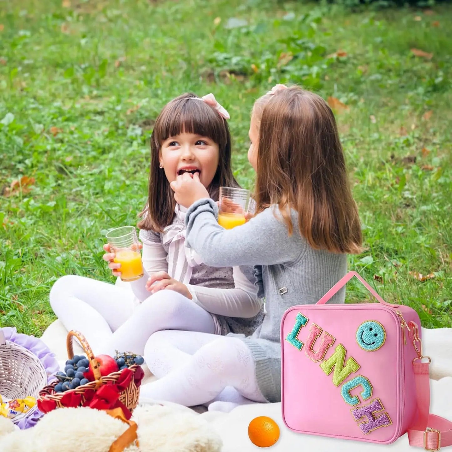 Lunch Bag with Aluminum Film Adjustable Shoulder Strap for Kids Back to School Food Insulated Lunch Cooler Bag Food Lunch Box