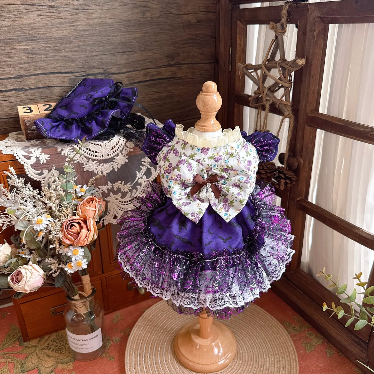 Handmade Cotton Pet Princess Dress – Halloween Costume for Small & Medium Dogs, XS–XXL