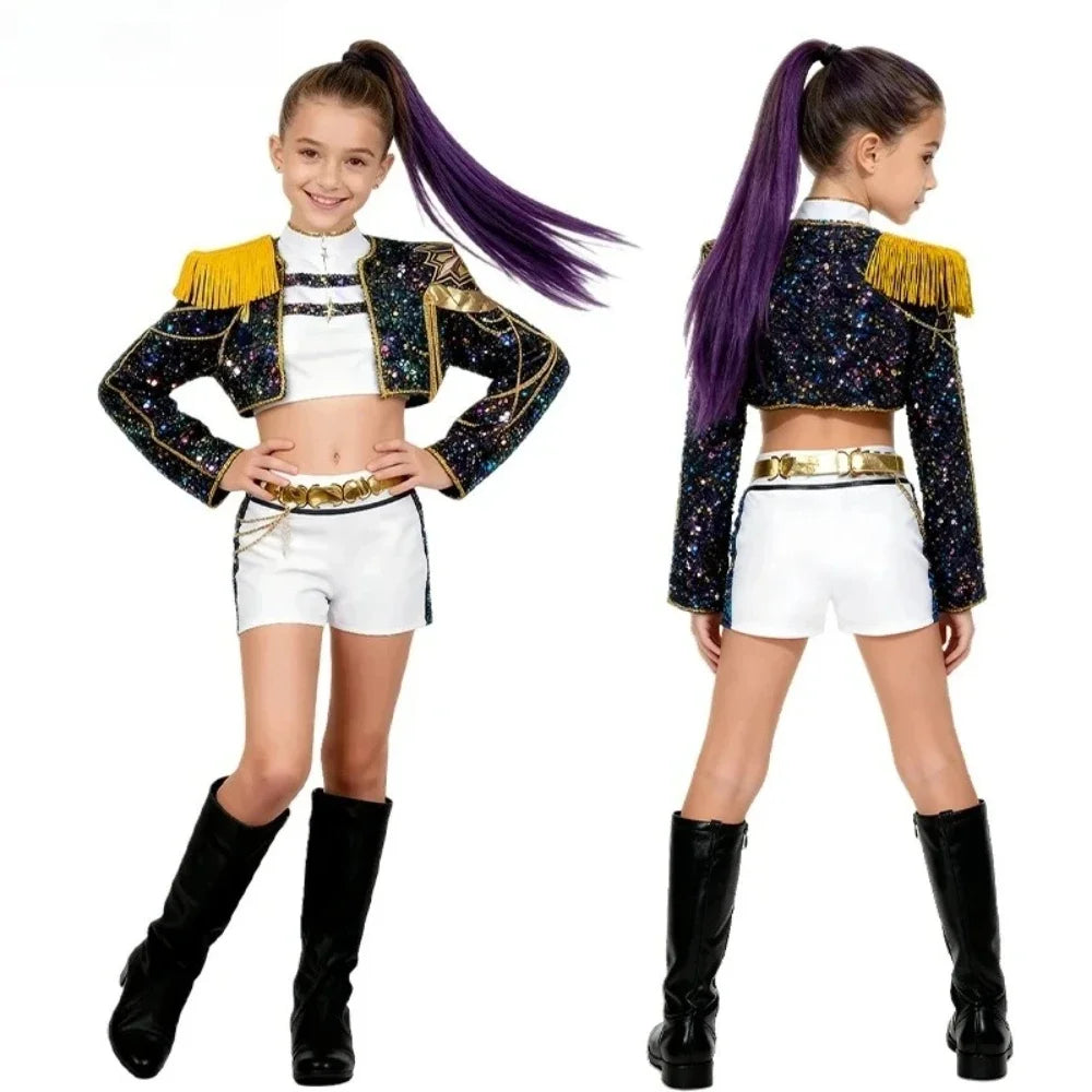 New Warrior K Pop Disguise Rumi Costume Zoey Cosplay Mira Clothes Black 3D Printing Girls Group Women Halloween Costumes Outfits