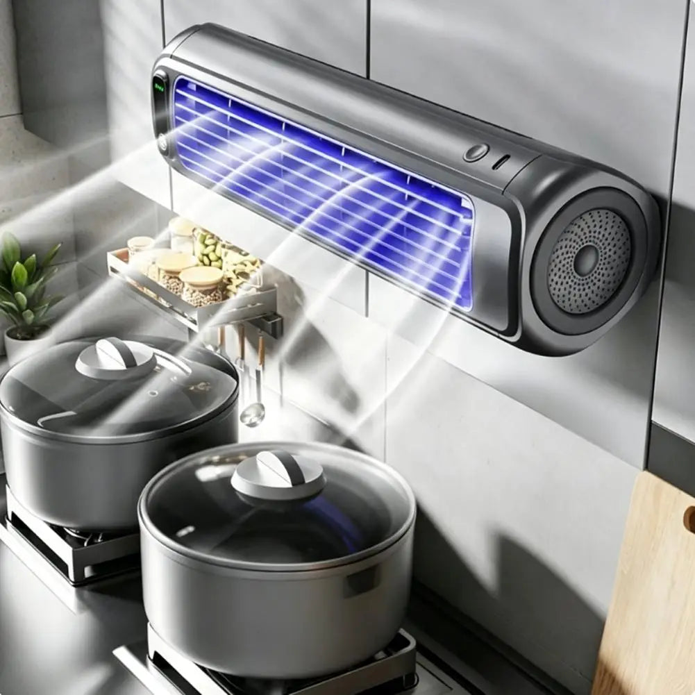 Portable Air Conditioner Fan Rechargeable Non-drilling Silent Summer Cooling Fan Promote Air Circulation, Kitchen Wall Mounted F