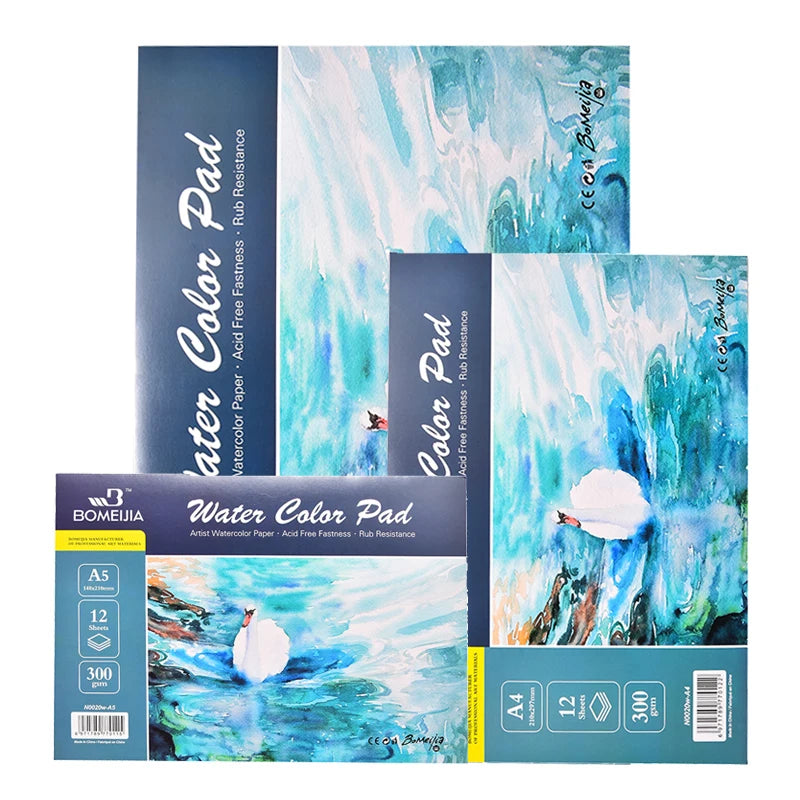 100% Cotton Watercolor Sketchbook 300g/m2 Water Color Drawing Paper Book Student Transfer Paper Papel Para Acuarela Art Supplies