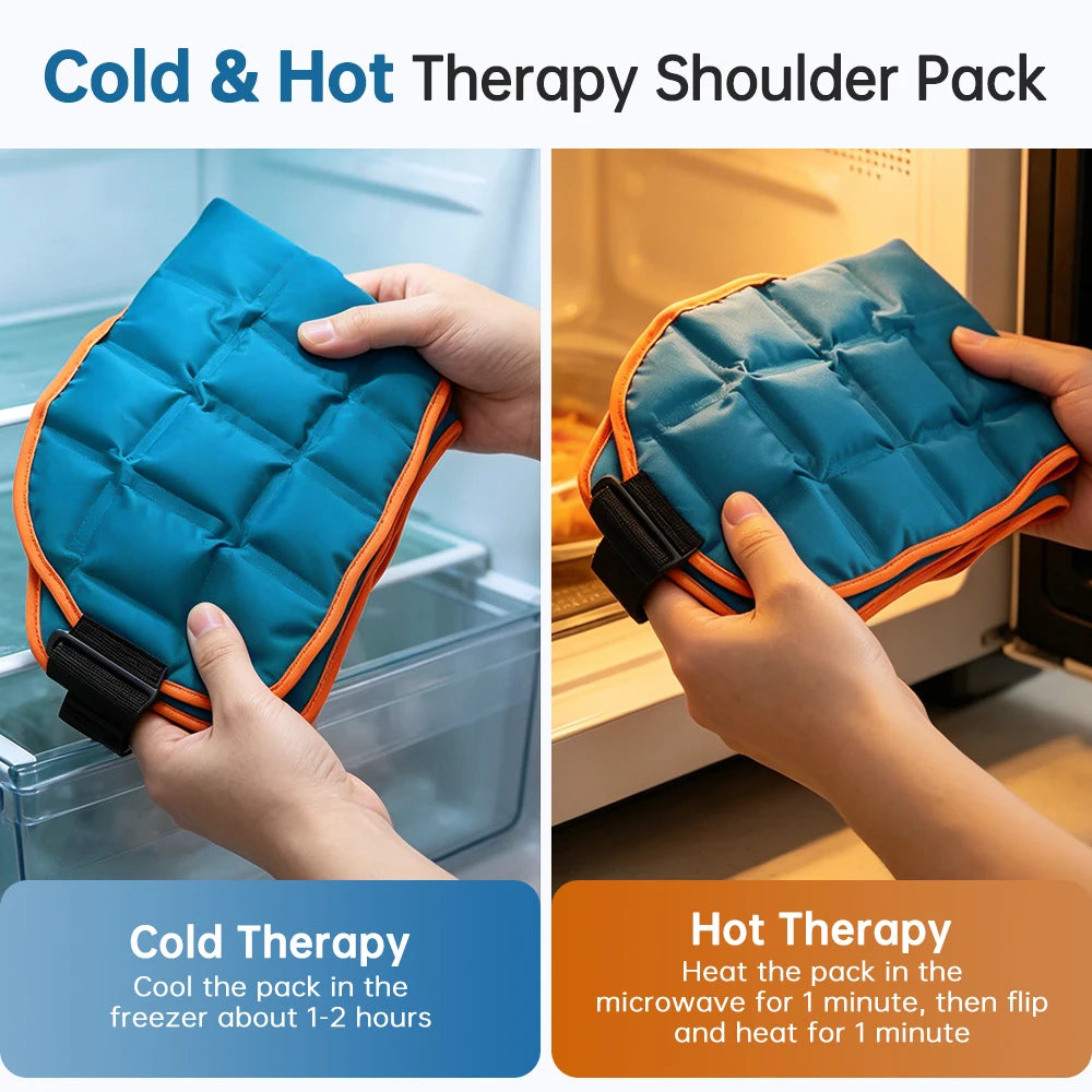 2PCS Self-Absorbing Water Ice Pack Reusable Cold Hot Compress Shoulder Wrap Knee Pad Gel Pack For Joint Injuries Muscle Sprain