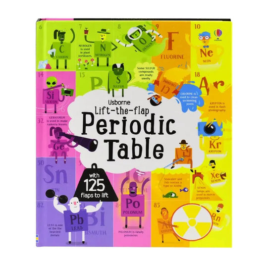 Usborne Lift-the-flap Periodic Table: A children's English-language, fun, science, and STEM educational book.