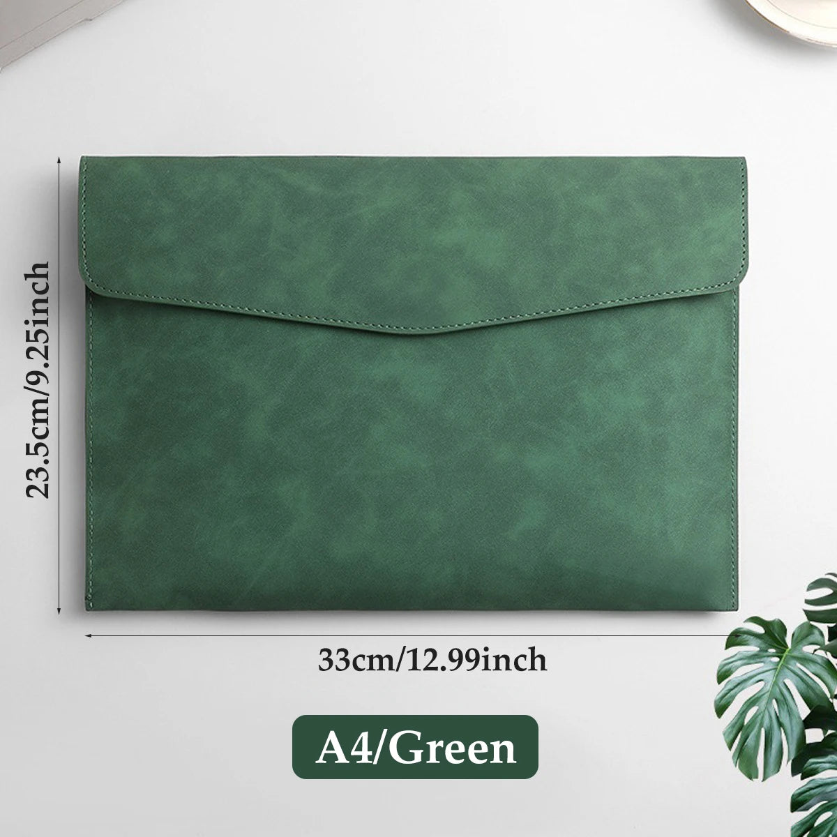 1pcs Leather A4/A5 File Bag Waterproof Wear-resistant Ultra-large Capacity Folder Business Office School File Storage Supplies