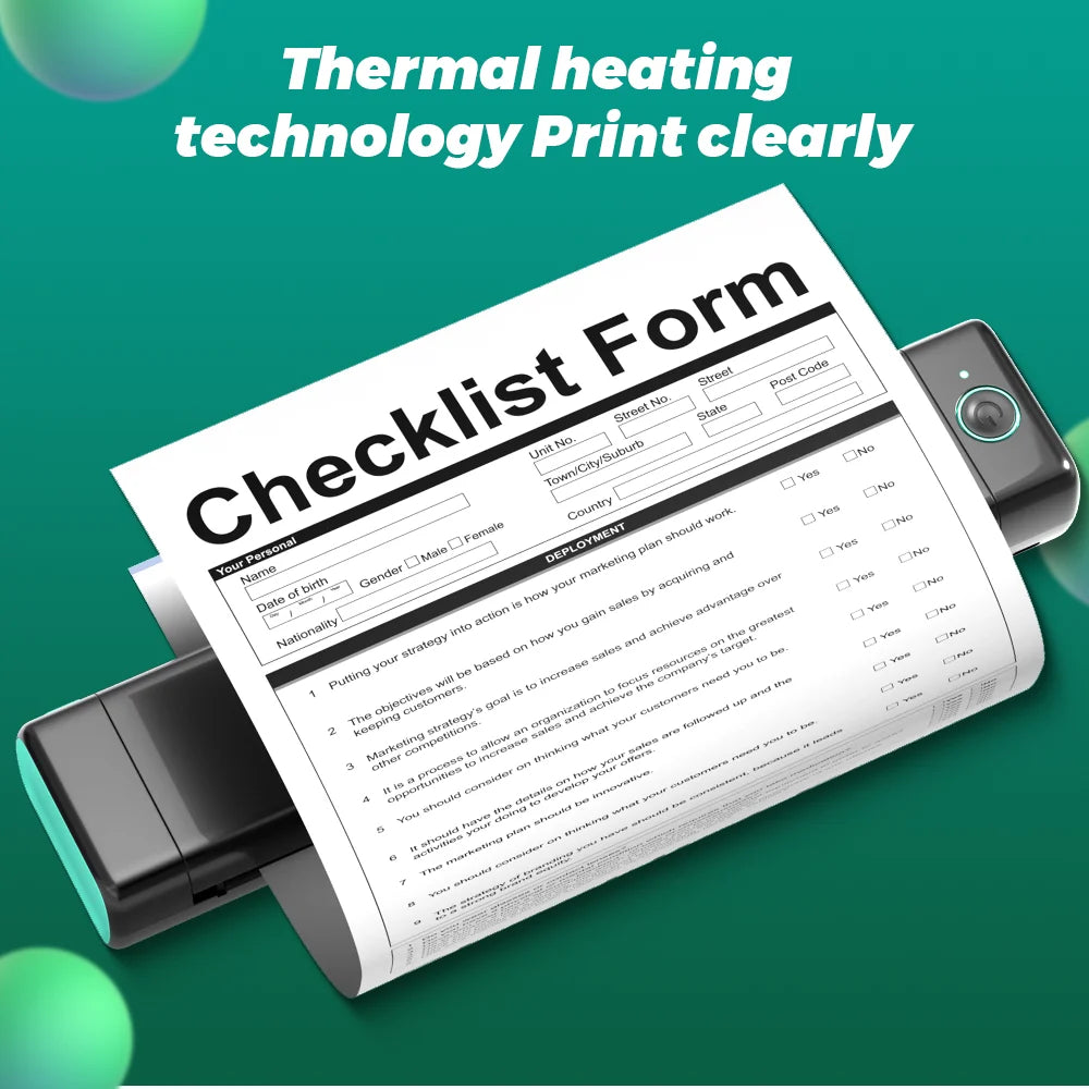 A4 Thermal Paper 216mm Paper Quick-dry Continuous Paper Suitab for Phomemo M08F/M832/M833/M834/M835 Portable Printer