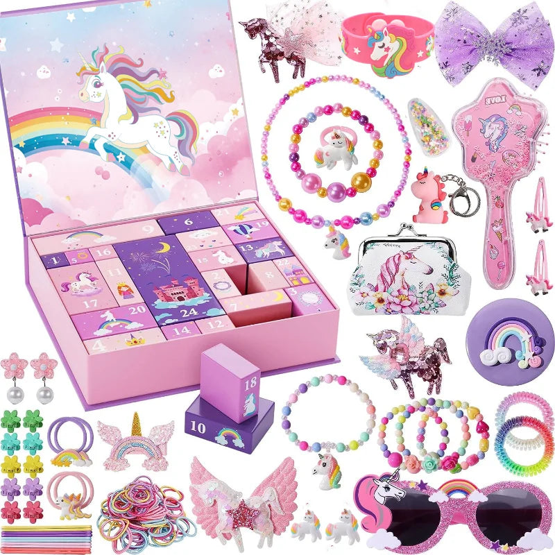 Mermaid Princess Dress-Up Advent Calendar – 24-Day Jewelry Countdown Gift