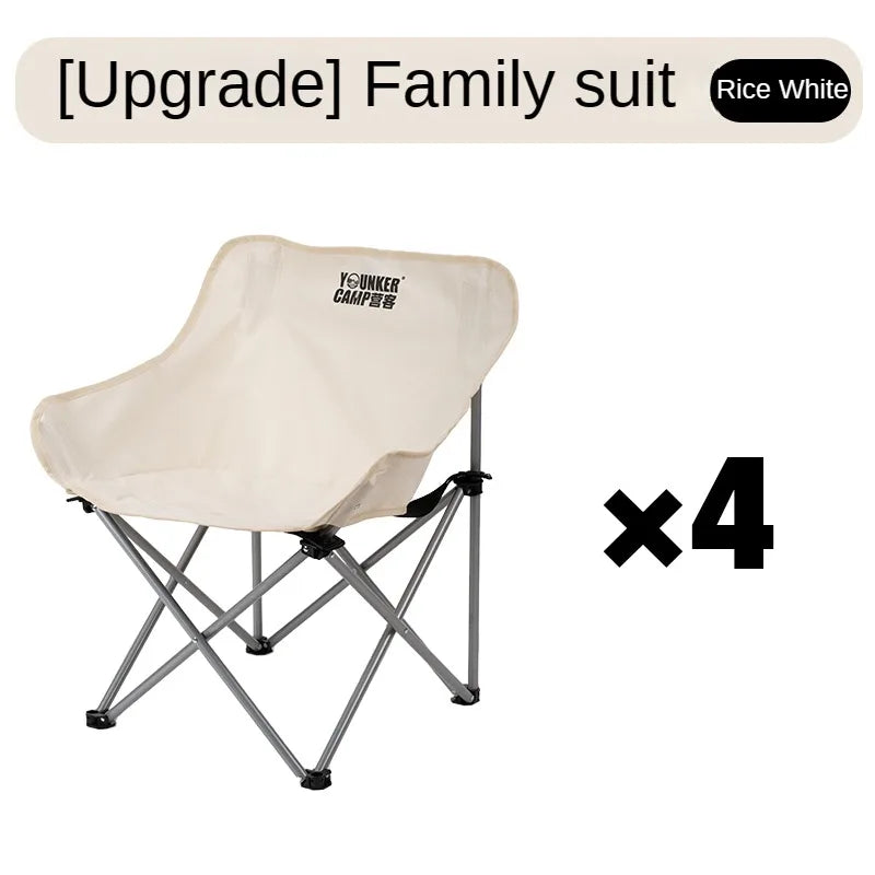 Outdoor Folding Moon Chair Portable Chair Camping Chair Picnic Gear Fishing Small Horse Stool Student Sketching