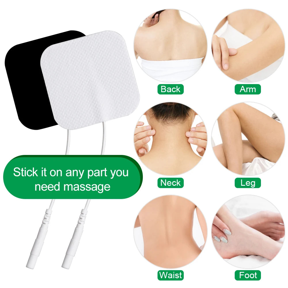 10/20pcs Electrode Pads TENS Unit Pads Reusable Latex-Free Replacement Pads Self Adhesive Pads for Tens Digital Machine