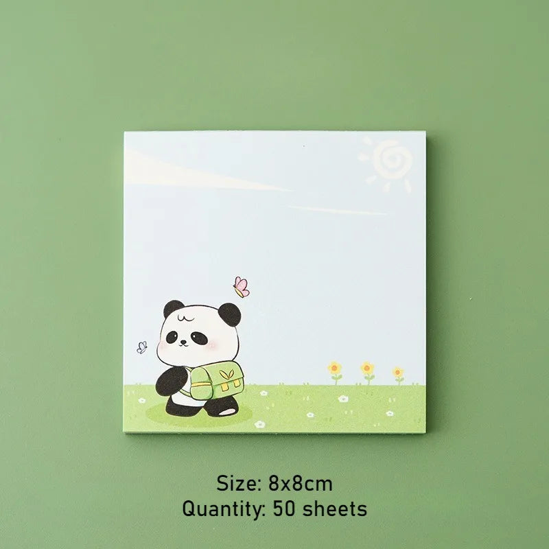 50 Sheets Kids Cartoon Posted It Paper Memo Sticky Panda Guinea Pig Notes Stickers Notebook Planner Stationery Message Sticker