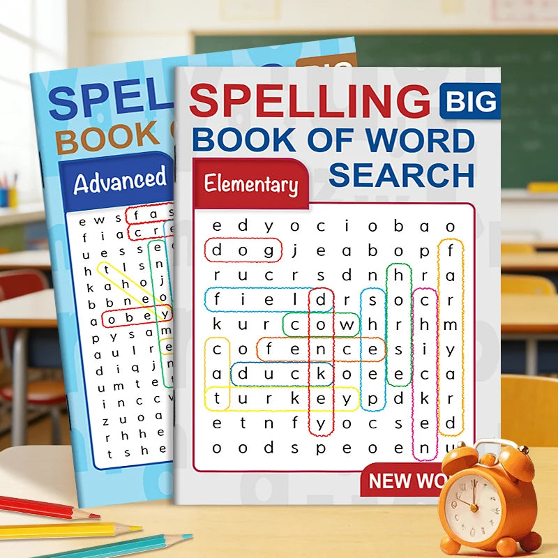 Alphabet Spelling Collection - Children's Vocabulary and Spelling Activity Workbook, New Word Learning Educational Word Search Puzzle, Educational Learning Workbook