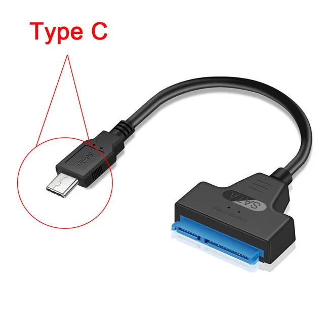 SATA to USB 3.0 / 2.0 Cable Up to 6 Gbps for 2.5 Inch External HDD SSD Hard Drive SATA 3 22 Pin Adapter USB 3.0 to Sata III Cord