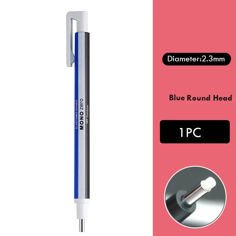 Tombow Mono Zero Eraser Precision Tip Pen-Style Mechanical Rubber Refillable Pen Sketch Drawing Correction Erasers Art Supplies