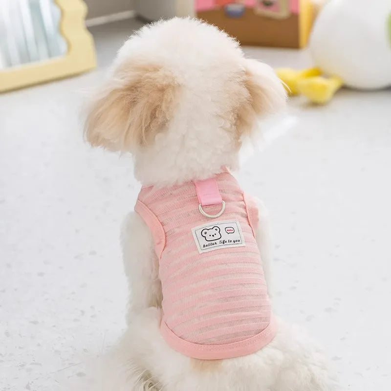 Summer Pet Vest for Small Medium Dog Cooling Clothes Chihuahua French Bulldog Breathable Clothes Puppy Casual Shirt Dog Costume