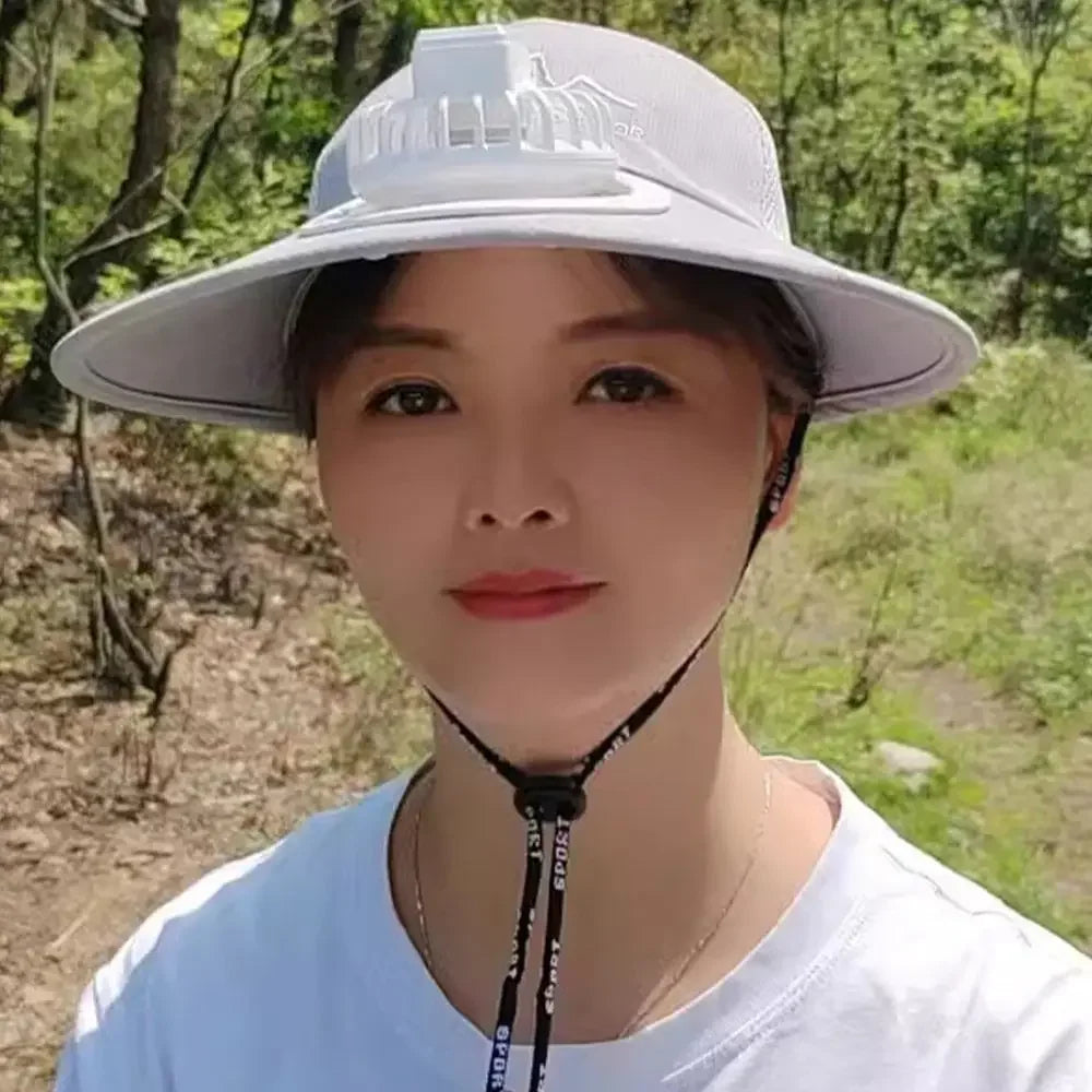 cap with fan Summer USB Charging Cooling Fan Baseball Cap Outdoor Golf Sunscreen 2 Speed Adjustable Peaked Hat Hiking cap fan