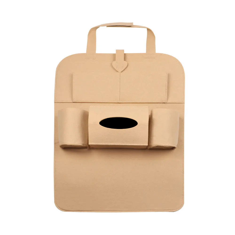1pcs Car Seat Back Handing Storage Bag Multi-function Felt Bag,Interior Storage And Organization Supplies