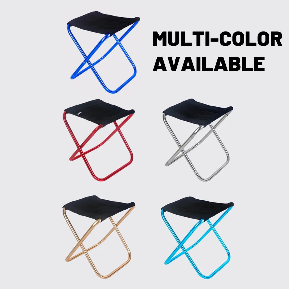 Outdoor Aluminium Alloy Portable Folding Picnic Camping Stool MIni Storage Fishing Chair Ultralight