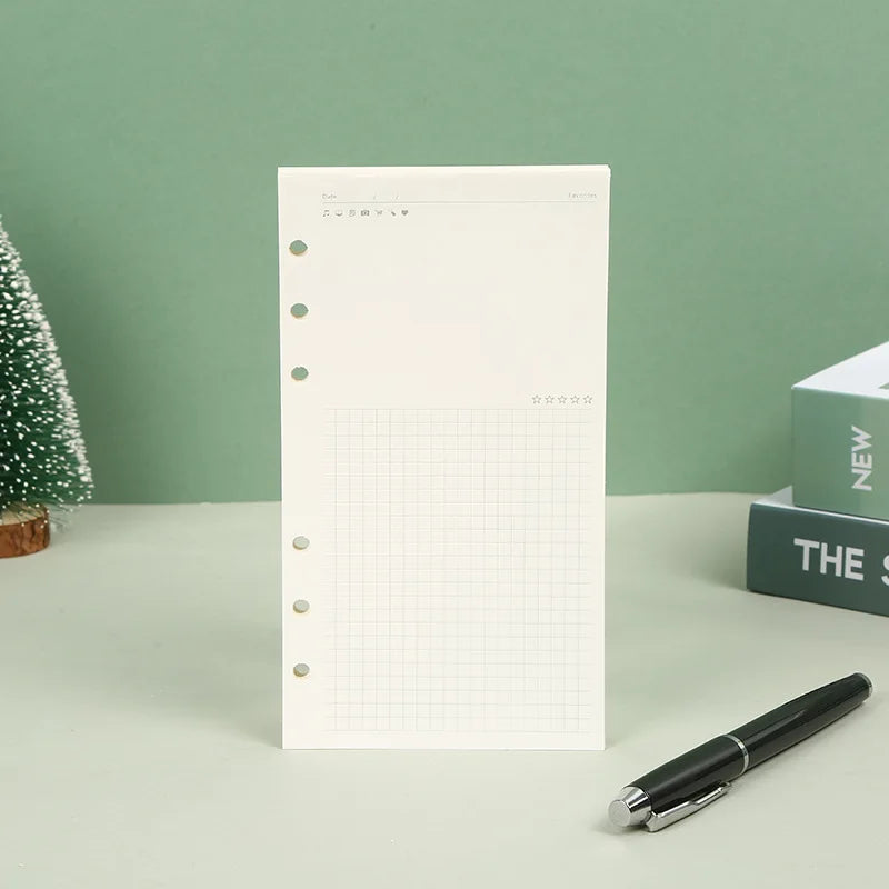 A5 A6 A7 Loose Leaf Notebook Refill Spiral Binder Inner Page Weekly Monthly To Do Line Dot Grid Inside Paper Stationery