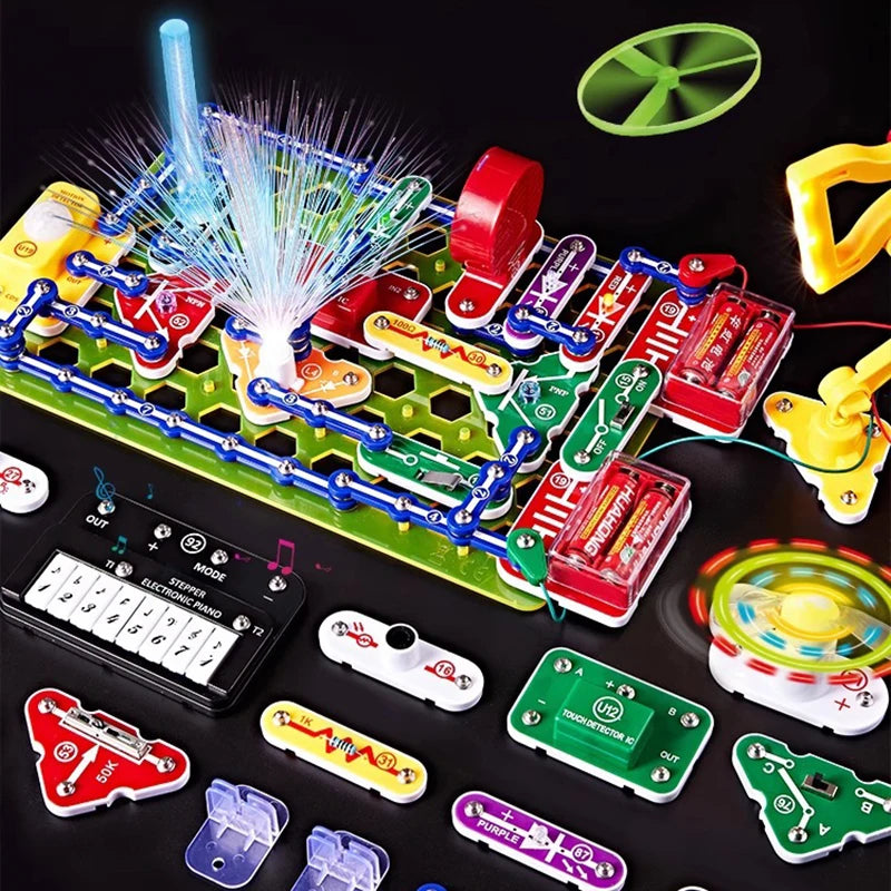 STEM Education Building Block Toy Set for Boys - Electronic Science Experiment Physics Technology New Model