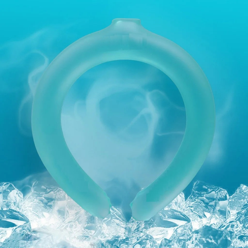 Summer Neck Cooling Ring Portable Reusable Neck Massager Cool Neck Ring Sunstroke Prevention Fitness Fishing Cycling Travel Ice