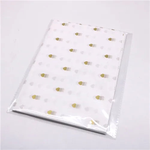 10pcs Gold Tissue Paper DIY Gift Wrapping Paper  Handmade Craft  Leopard Star Pattern  Floral Packaging Material Arts Supplies