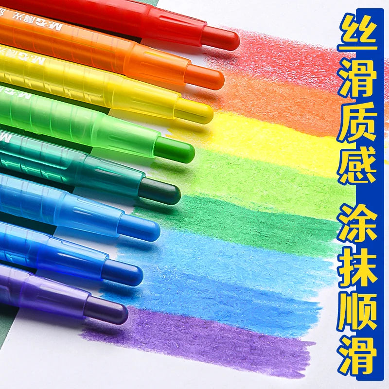 M&G Swivel Crayons for Kids No Mess Hands Paint Brushes 24/36/48 Colors Watercolor Pencils Set Art Supplies