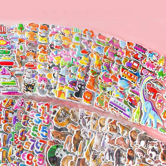 20 Sheets 3D Stickers for Kids Puffy Children Stickers Boys Girls Teachers Reward Craft Scrapbooking Gift Toys