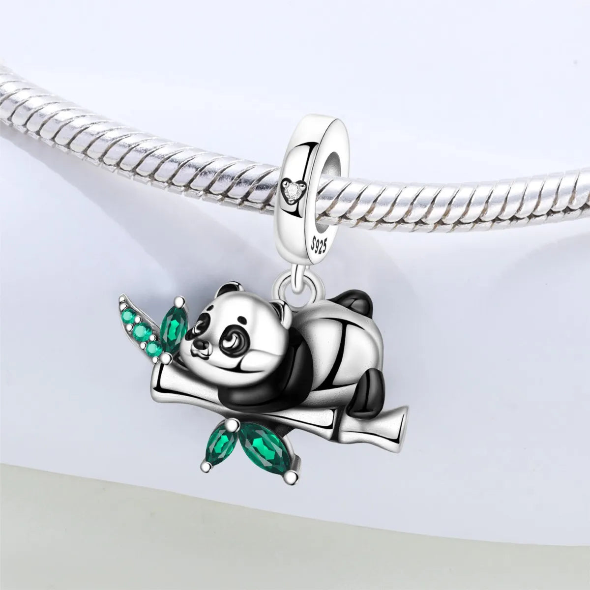 MISEFF Original S925 Sterling Silver Charm Adorable Animal Cute Panda Bead Pendant Charm Fit Bracelet DIY Jewelry Making Gifts