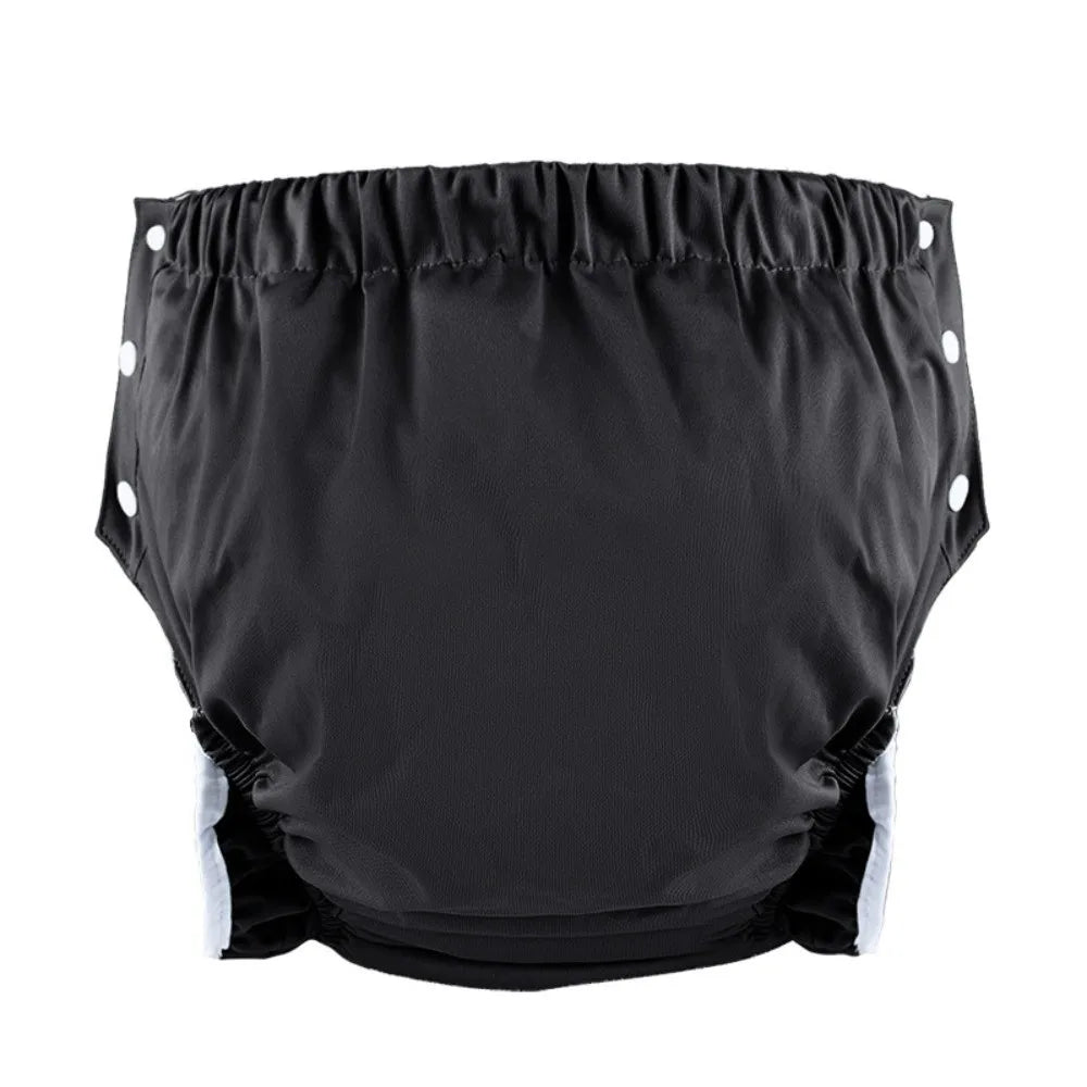 Cotton Adult Diaper Pants Leak-Proof Skin-Friendly Washable Diaper Elastic Reusable Incontinence Underwear Elderly Care