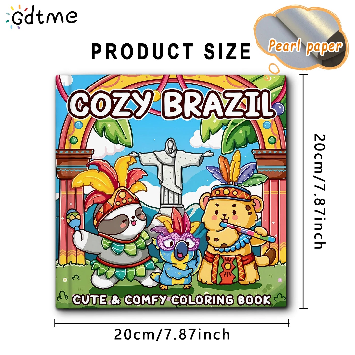 COZY BRAZIL Coloring Book for Adult Featuring Bold-easy Pattern for Relaxation Kids Educational DIY Painting Drawing Book