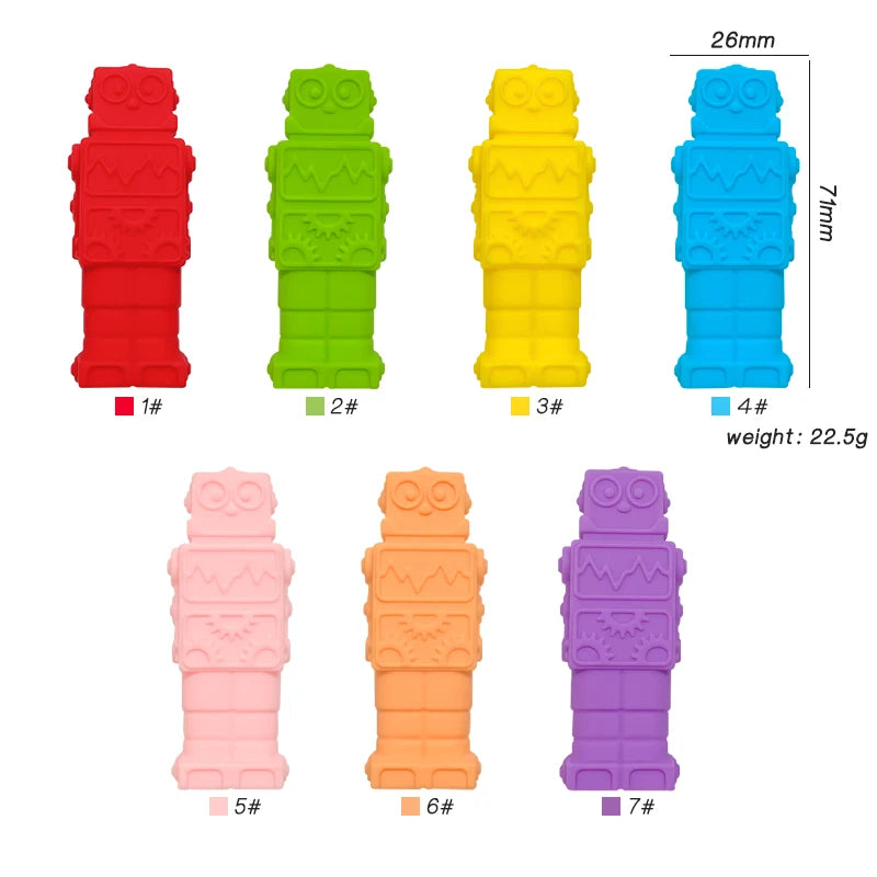 5PCS Silicone Pencil Topper Fun Silicone Baby Teether Pencil Cap Sensory Toy for Kids Children Autism ADHD Chew Tools