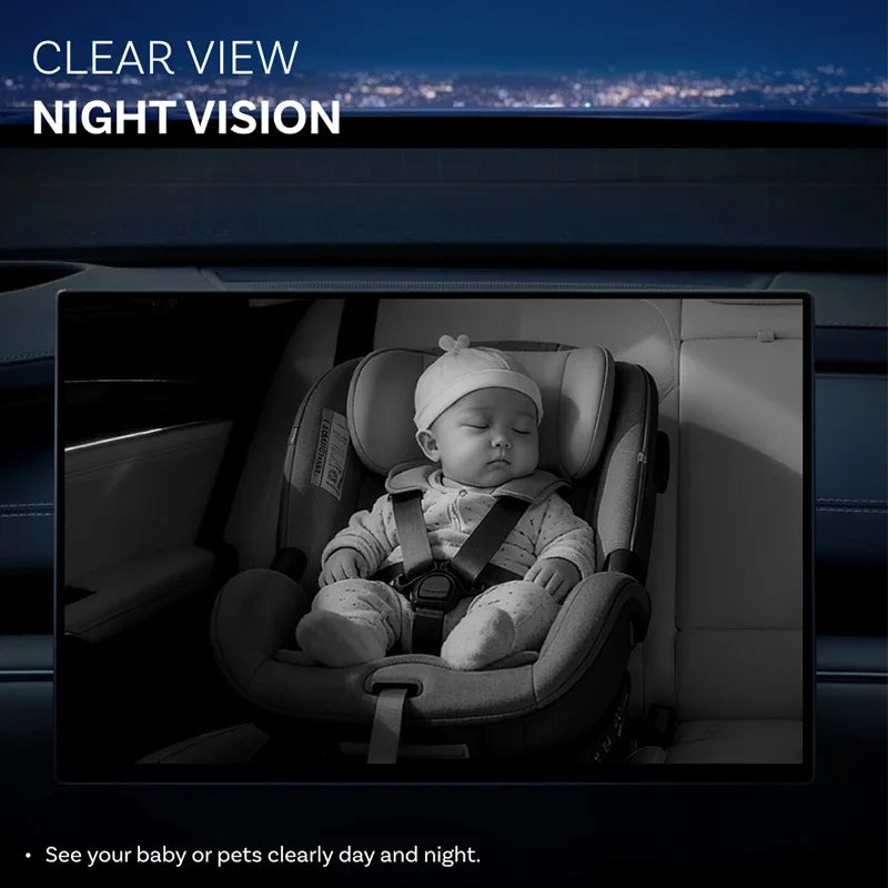 Ottocast Cabin Care Wireless CarPlay Adapter Baby Car Camera 1080P HD 150° Wide-angle Night Vision Backseat Monitor for 98% Car